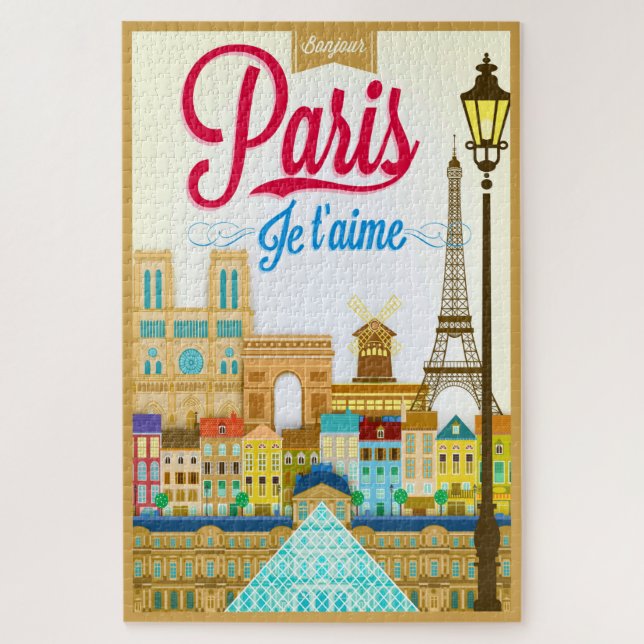 Bonjour Paris Je T'aime Travel (Vertikal)