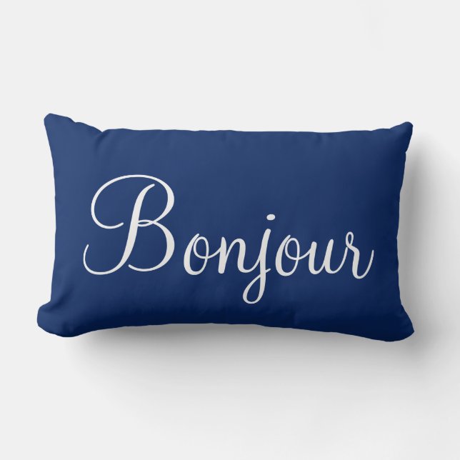 Bonjour Paris Lumbar Coussin (Recto)