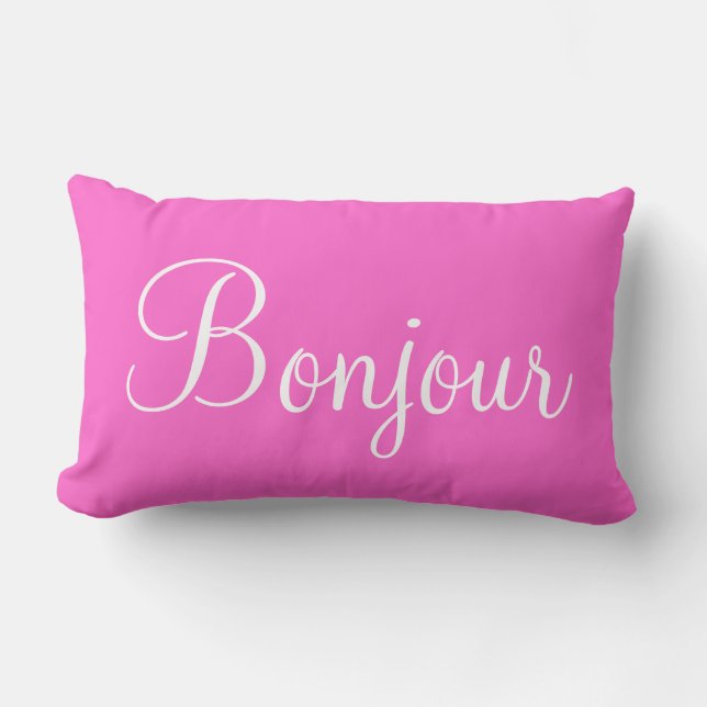 Bonjour Paris Lumbar Pillow Lendenkissen (Vorderseite)