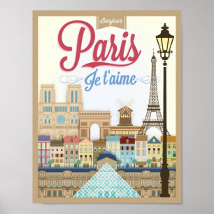 Bonjour Paris Poster