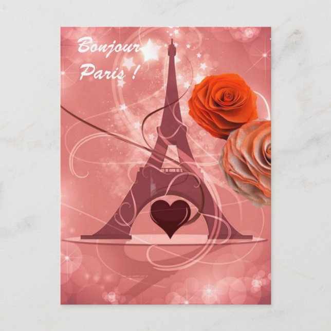 Bonjour Paris! Postkarte (Vorderseite)