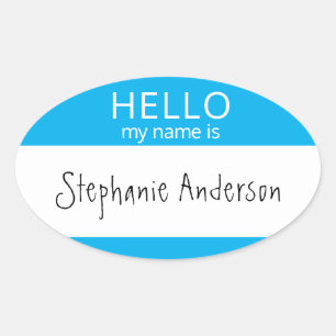 BONJOUR Personnalisé Mon Nom Est Sticker Badge