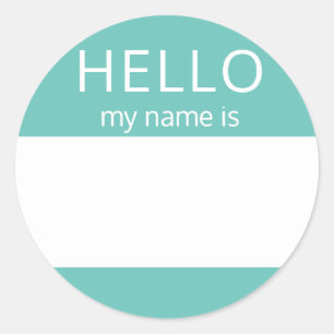 BONJOUR Personnalisé Mon Nom Est Sticker Badge Bla