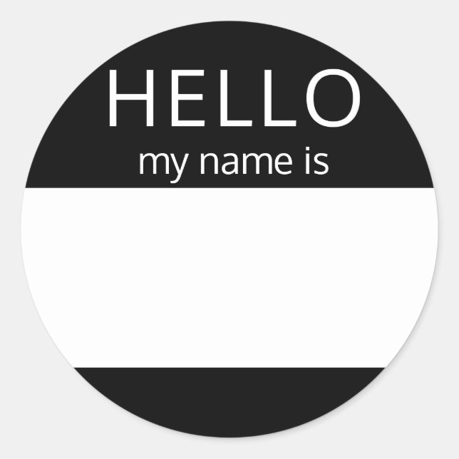 BONJOUR Personnalisé Mon Nom Est Sticker Badge Bla (Devant)