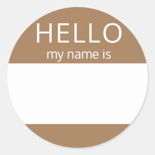 BONJOUR Personnalisé Mon Nom Est Sticker Badge Bla