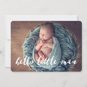 Bonjour petit homme   Faire-part de naissance phot