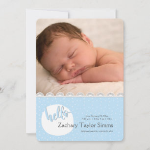 Bonjour Pois Faire-part de naissance photo