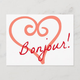Bonjour Postcard Postkarte