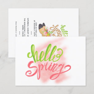 Bonjour Printemps Anniversaire Fête Invitation