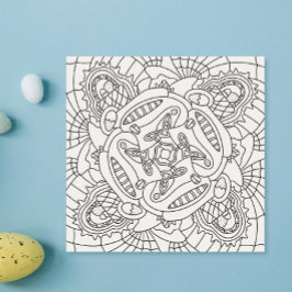 Bonjour Printemps : Bonne carte de coloriage de Pâ
