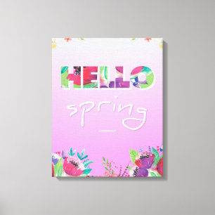 Bonjour Printemps, Fleurs, toile