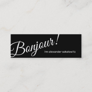 Bonjour! Profil-Visitenkarte Mini Visitenkarte