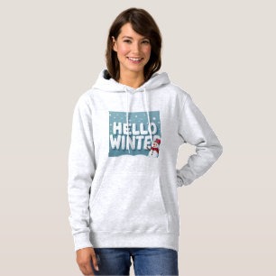 Bonjour Pull à capuche bonhomme de neige d'hiver