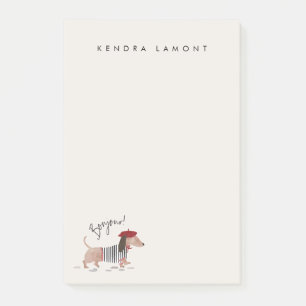 Bonjour Pup Post-it Klebezettel