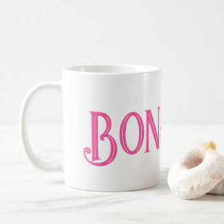 Bonjour rose Mug café blanc