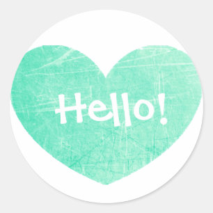 Bonjour Stickers Coeur Turquoise