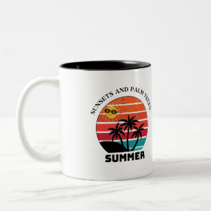 Bonjour Summer Holiday Beach Party Café Mug