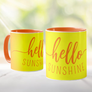 Bonjour Sunshine Orange et Mug Jaune