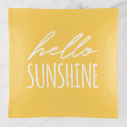 Bonjour Sunshine Sunny Yellow Trinket Plateau