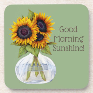 Bonjour Sunshine Tournesols sur dessous de verre v