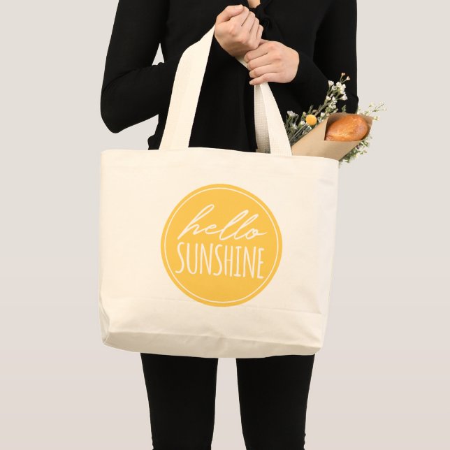 Bonjour Sunshine Typographie Sac fourre-tout Solei (Devant (produit))