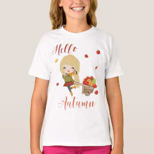 Bonjour T-shirt d'automne pour filles et femmes