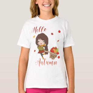 Bonjour T-shirt d'automne pour filles et femmes