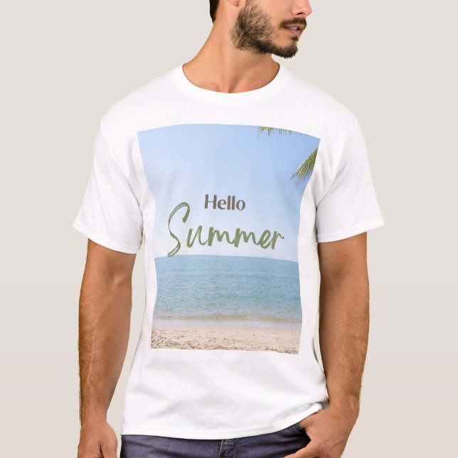 Bonjour T-shirt homme été (Devant)