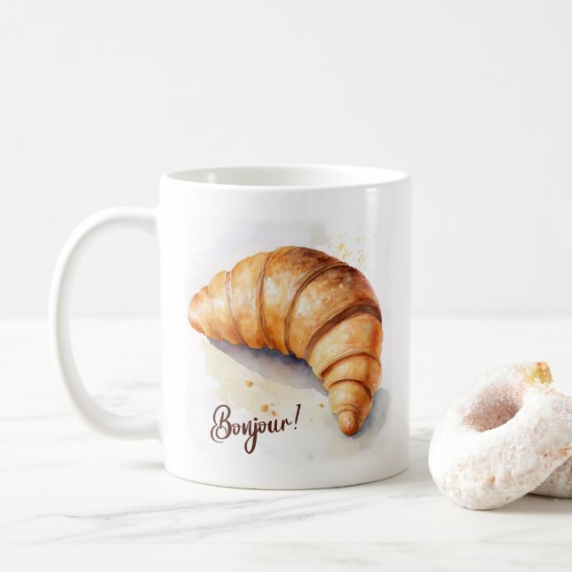 Bonjour! Tasse (Mit Donut)