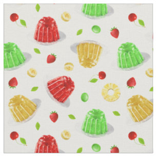 Bonjour tissu de Jello - sur le blanc