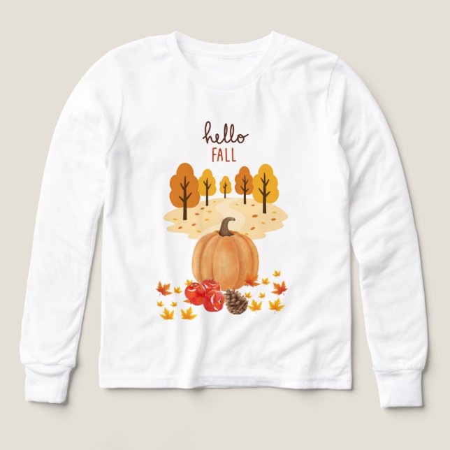 Bonjour tomber avec citrouille (Motif recto)