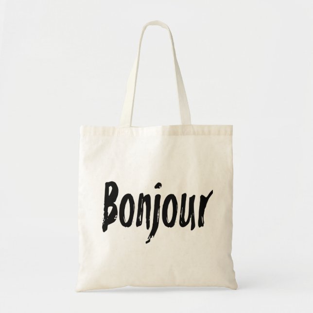 Bonjour Tote Bag Tragetasche (Vorne)