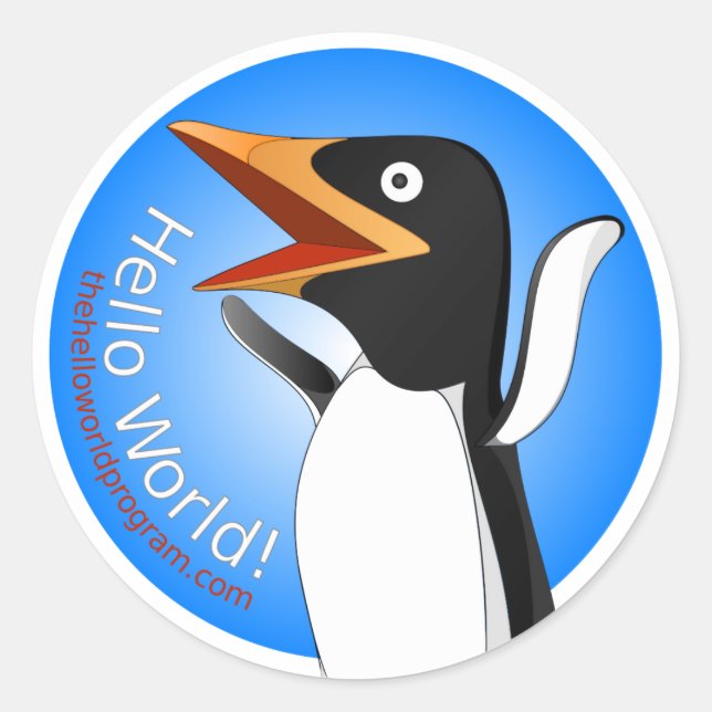 Bonjour tout le monde ! Adelie le Sticker du pingo (Devant)