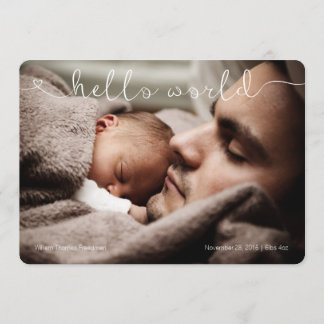 Bonjour tout le monde mignon et doux faire-part bé