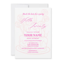 Bonjour vingt simple et moderne invitation anniver