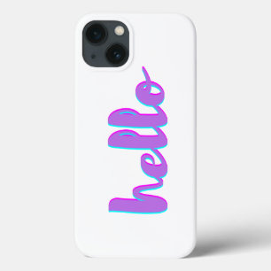 Bonjour violet blanc coque iphone moderne