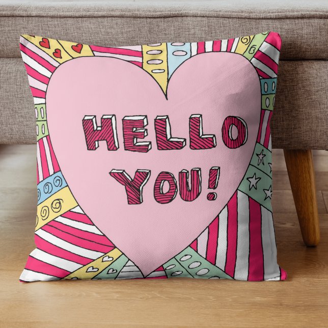 Bonjour vous coussin coloré moderne tendance Couss (Créateur téléchargé)