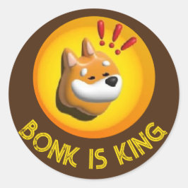 BONK-Kryptogeschenk,Membertrader-Aufkleber Runder Aufkleber