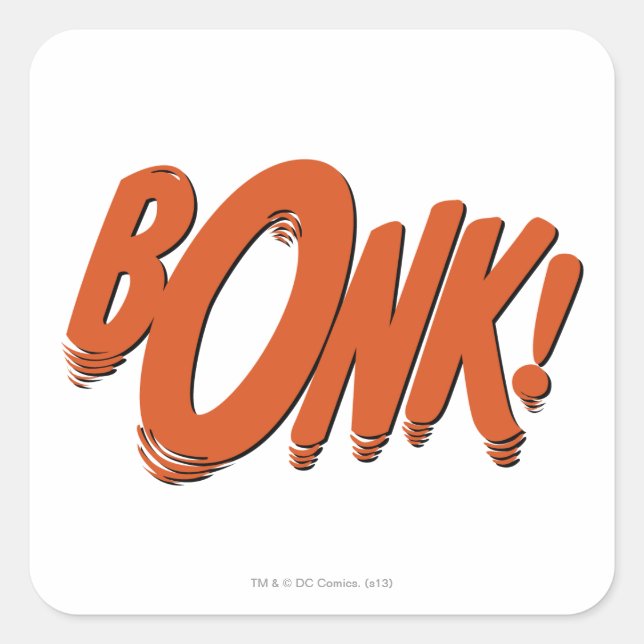 BONK! QUADRATISCHER AUFKLEBER (Vorderseite)