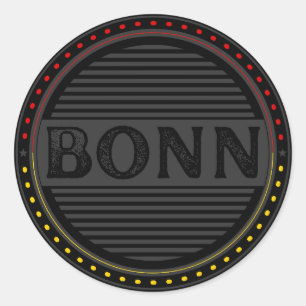 Bonn City Pride Emblem – Deutsche Identität Runder Aufkleber