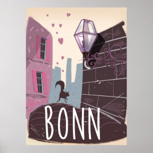 Bonn Deutschland Vintage Reiseposter Poster