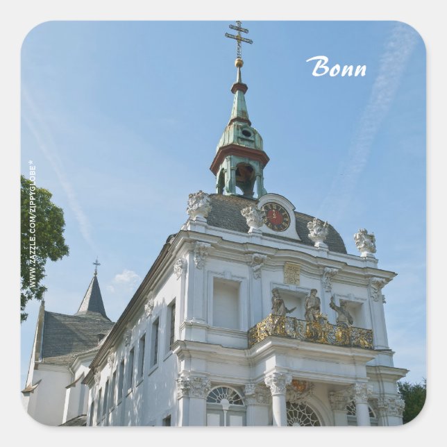 Bonn Quadratischer Aufkleber (Vorderseite)