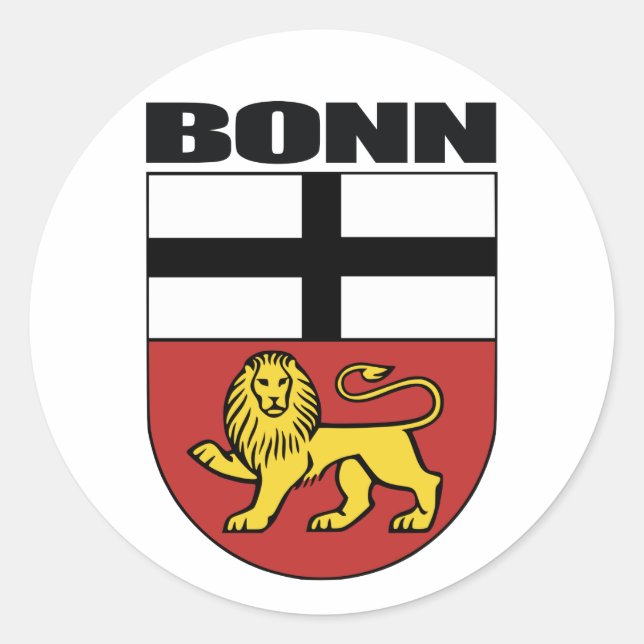 Bonn Runder Aufkleber (Vorderseite)