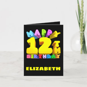 Bonne 12e carte d'anniversaire