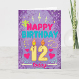 Bonne 12e carte d'anniversaire
