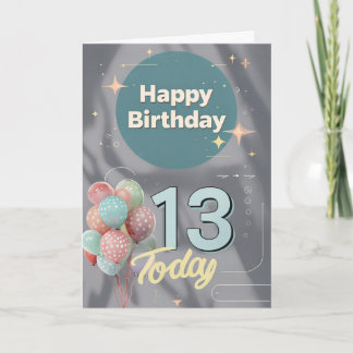 Bonne 13e carte d'anniversaire