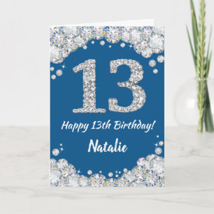 Bonne 13ème anniversaire Carte Parties scintillant