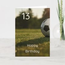 Bonne 13ème anniversaire Football Football Carte d