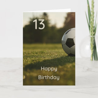Bonne 13ème anniversaire Football Football Carte d