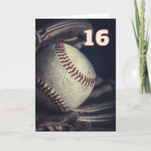 Bonne 16e carte de voeux de baseball